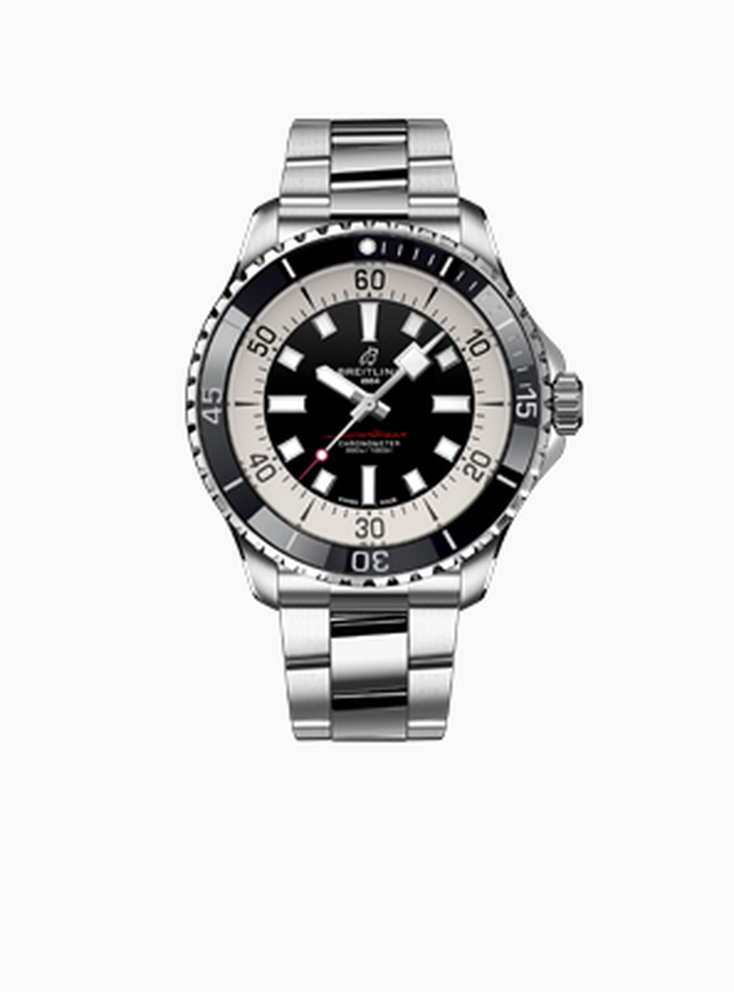 Breitling Superocean watch on a white background.