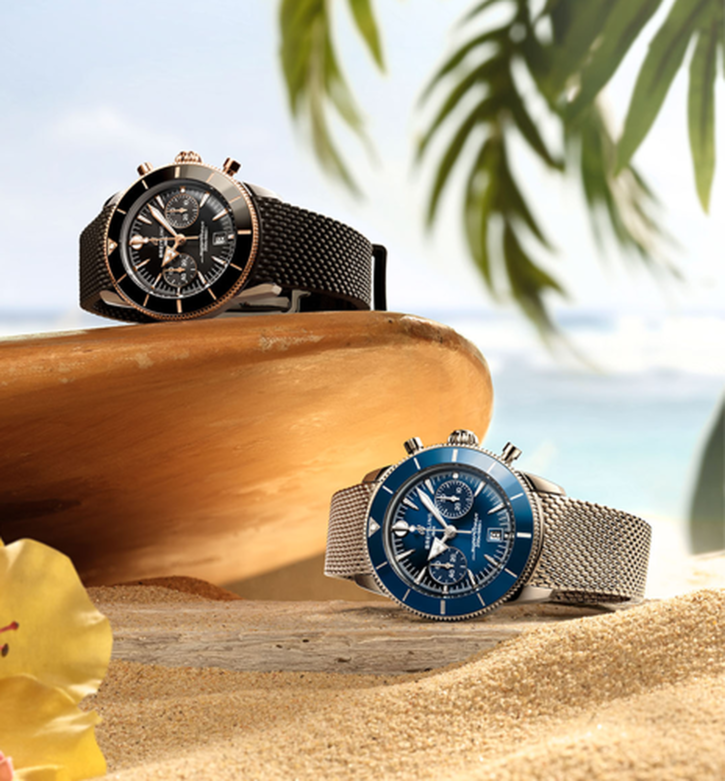 Four Breitling Navitimer watches.