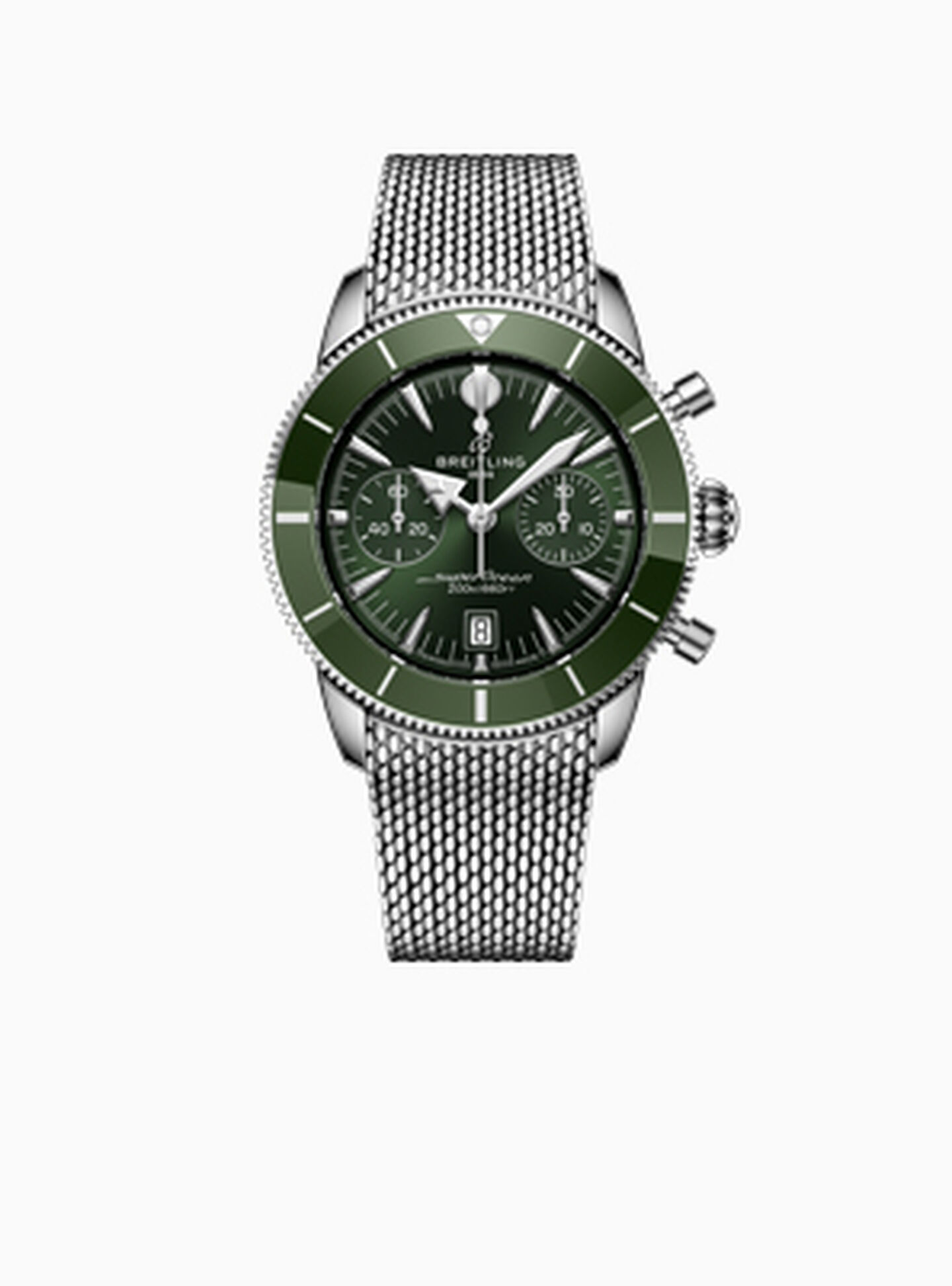 Breitling Superocean Heritage watch on a white background.