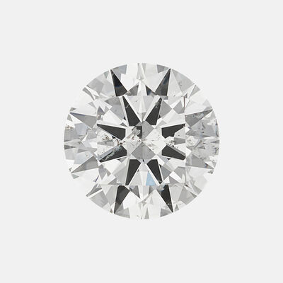 Diamant brut Birks sur un fond gris clair.