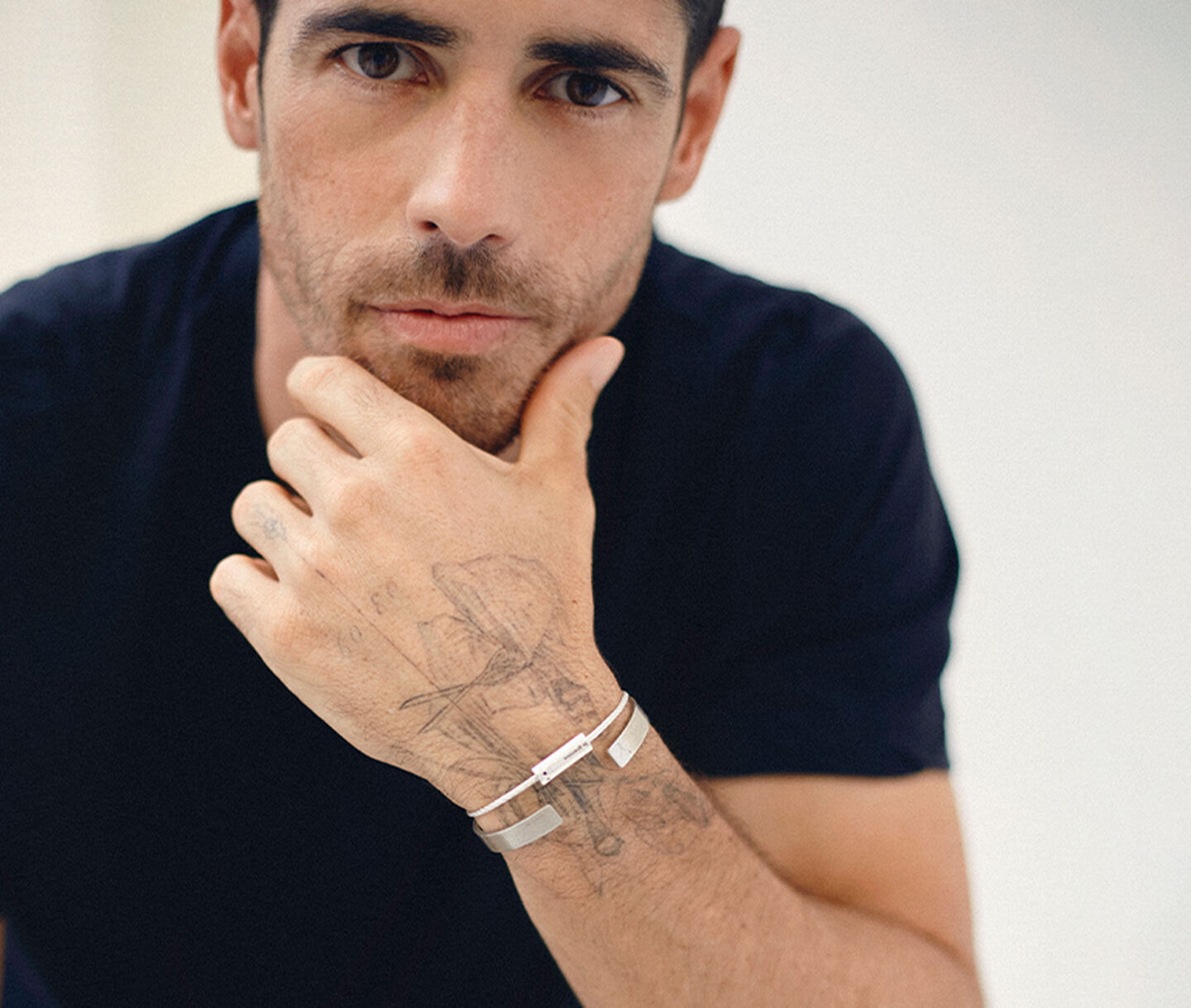  Erwan Le Louër wearing his le gramme designed bracelets.