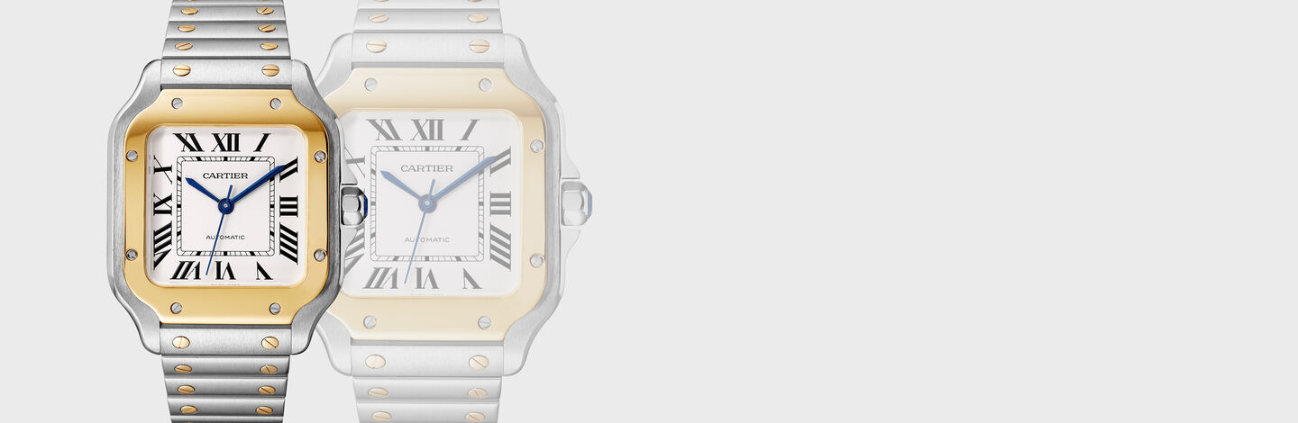 Square Stainless steel watch with a black face and bezel