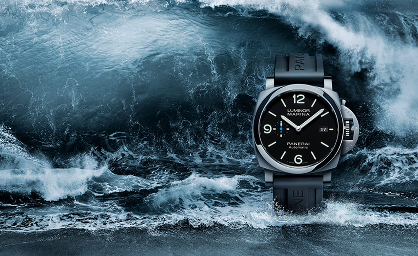 Panerai Luminor sur un rocher sous l'eau