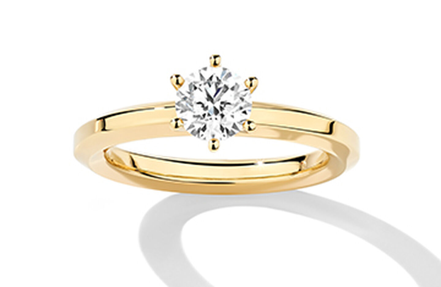 Yellow gold and diamond ring