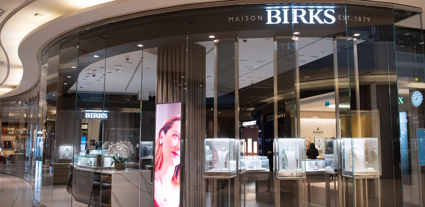 The exterior of the Maison Birks store in CF Chinook Centre in Calgary.