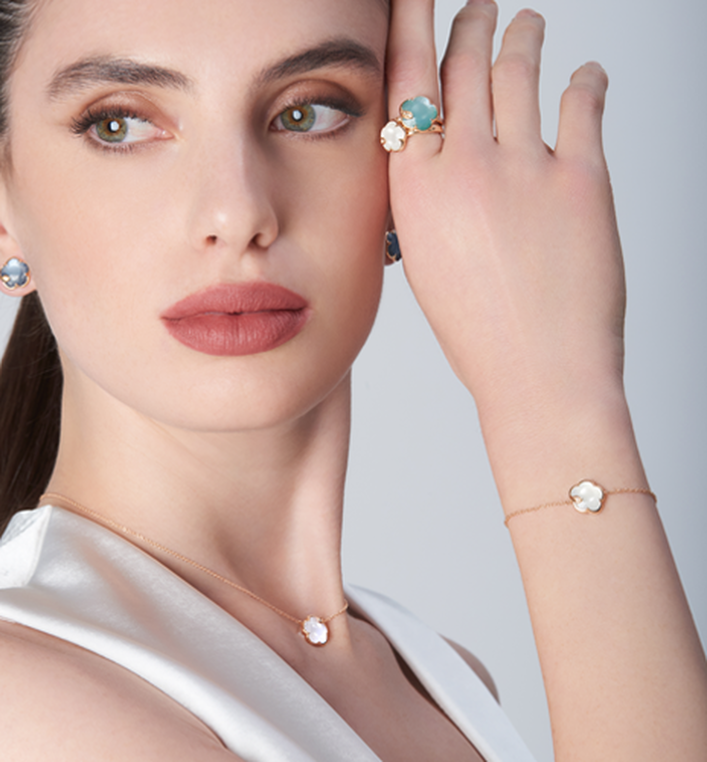 A woman wearing Pasquale Bruni Petit Joli jewellery.