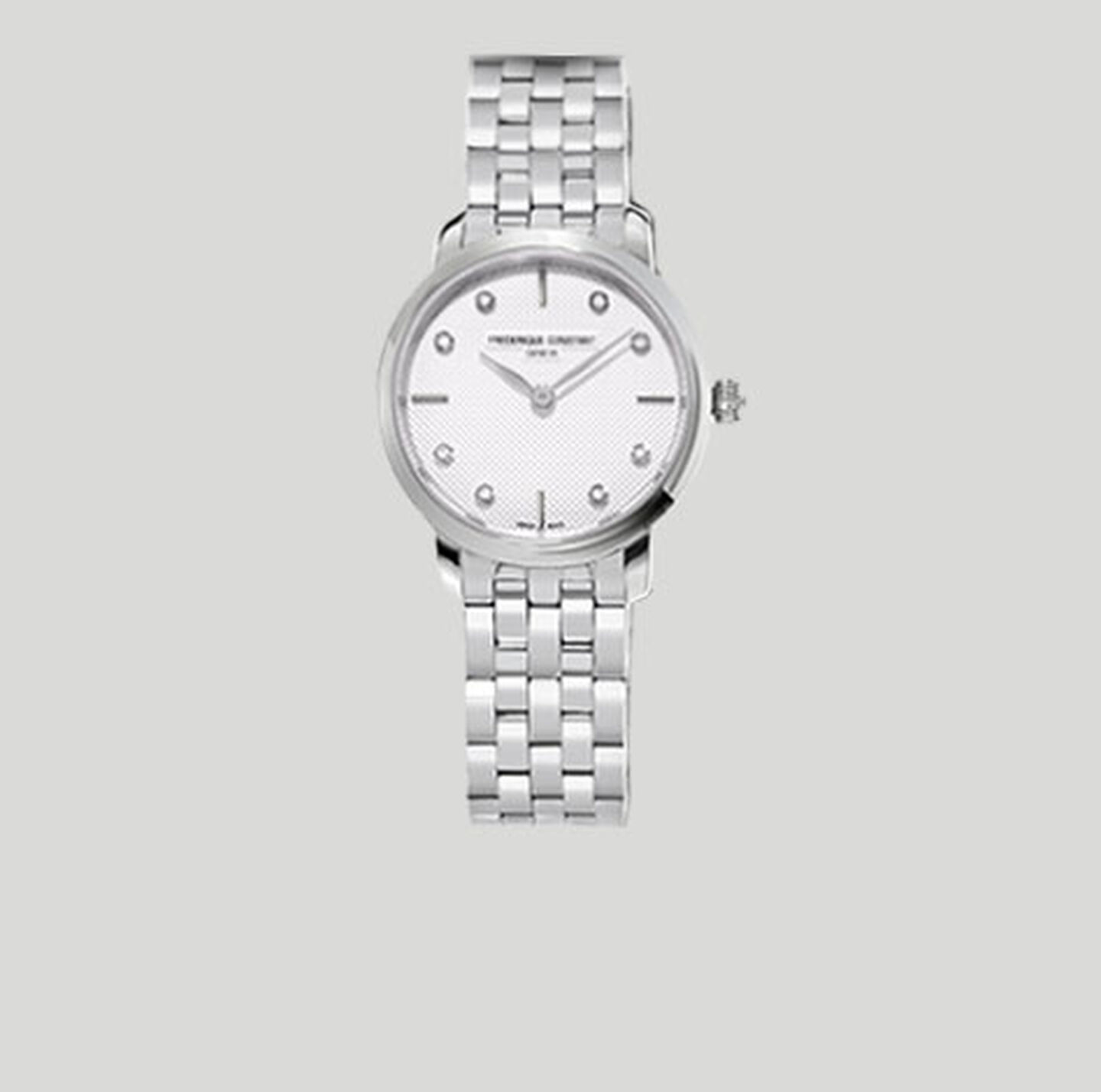 white on silver women's watch