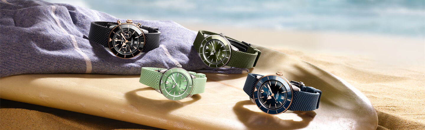 Four Breitling watches.
