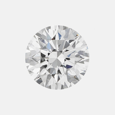 Diamant brut Birks sur un fond gris clair.
