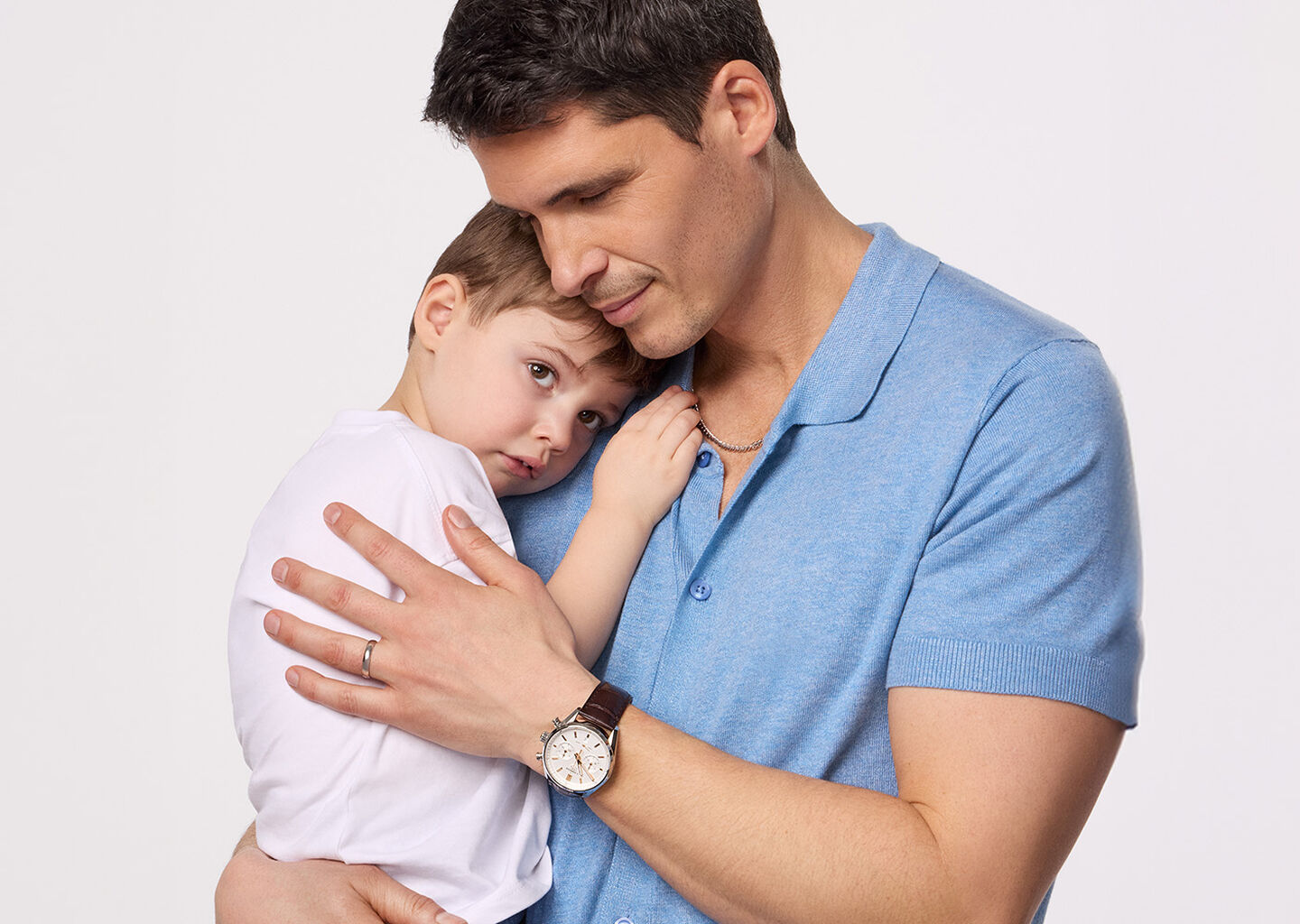 A son and father celebrating Father's Day.