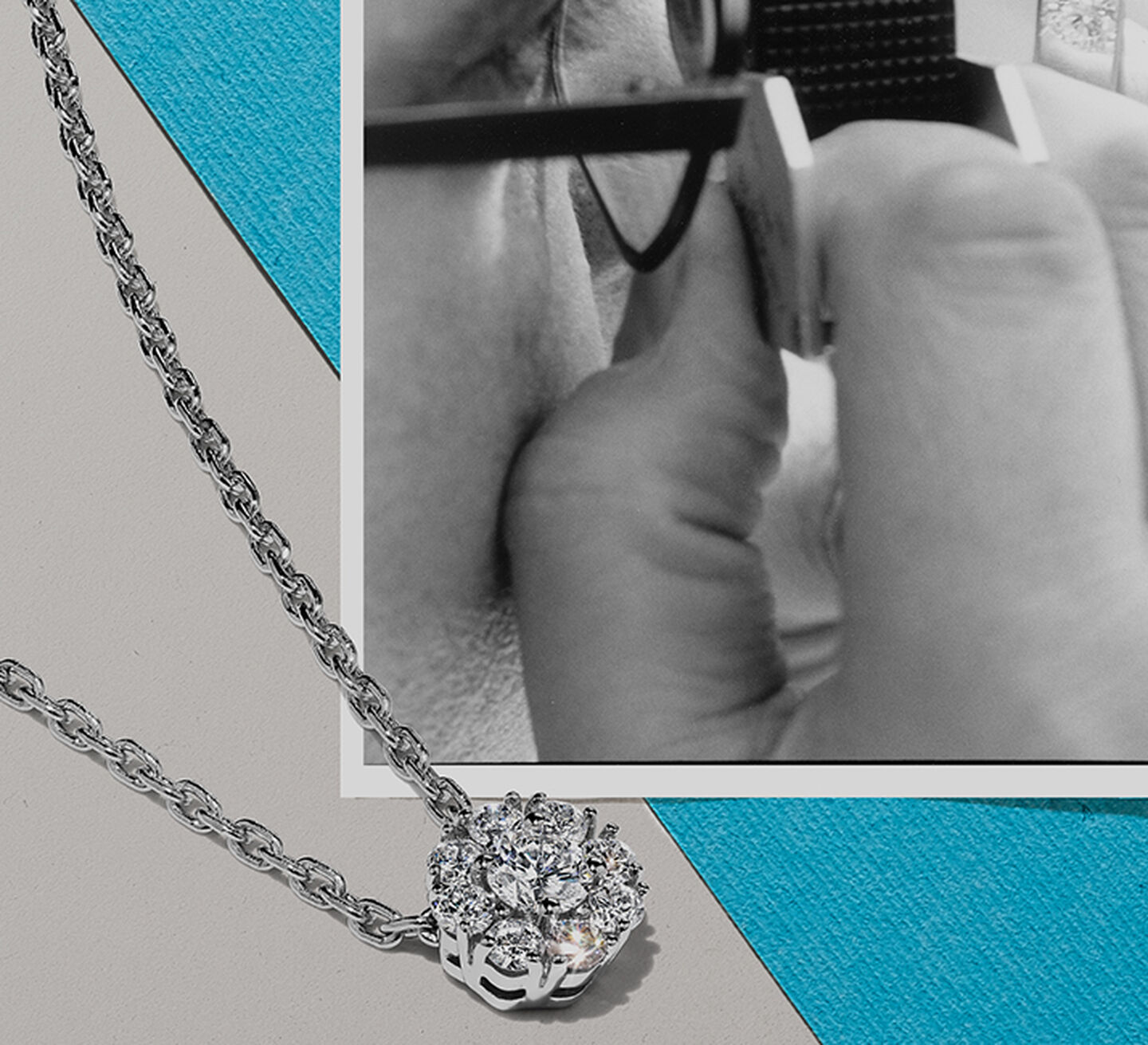 Birks Snowflake Diamond Necklace on a photo of a diamond expert