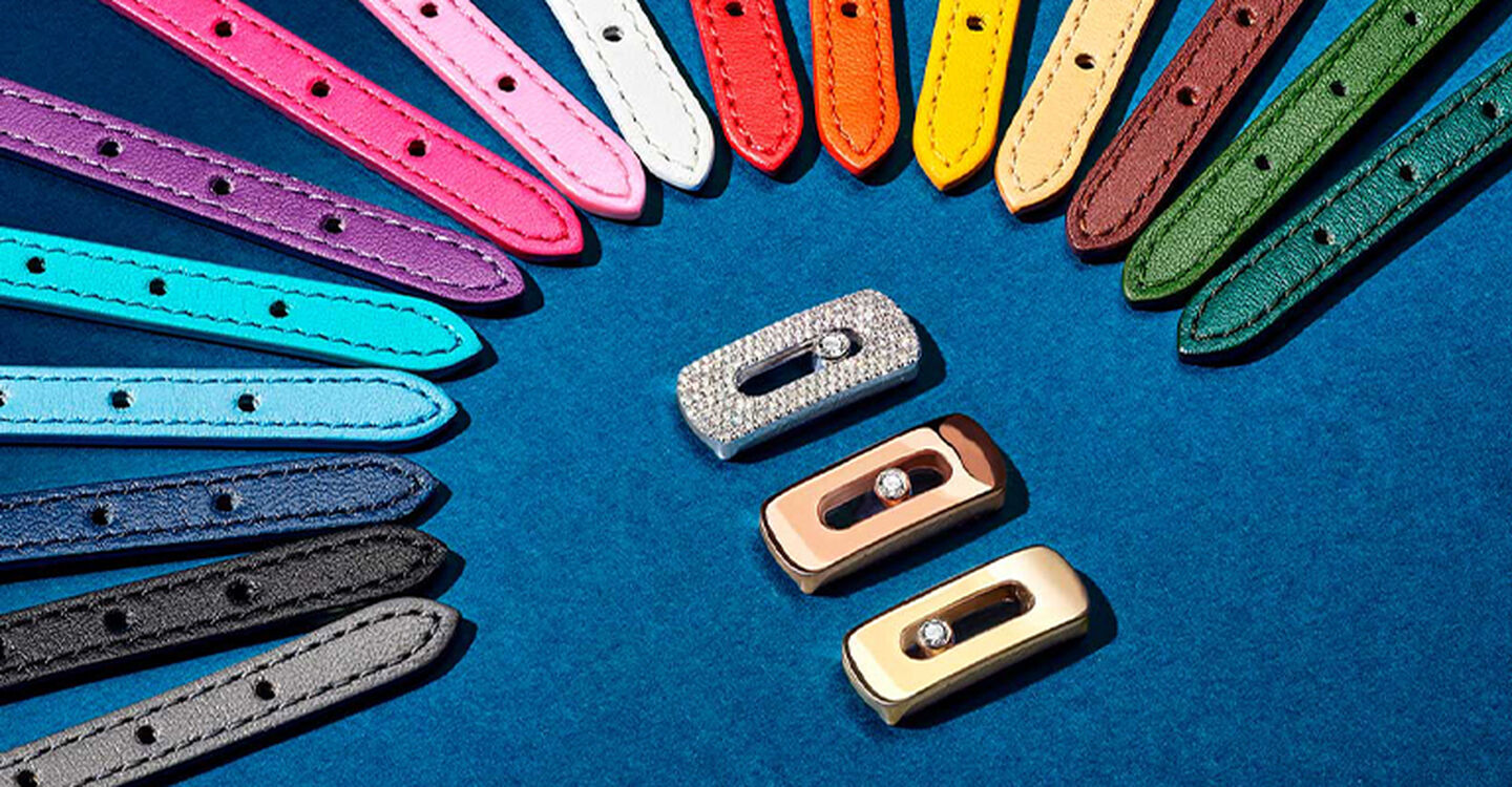 Une collections des bracelets et motifs de Messika My Move.