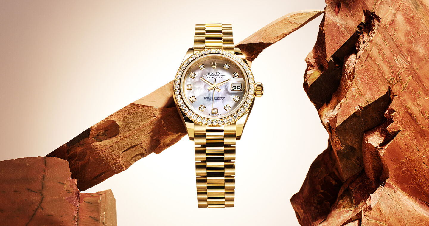 Gold watch with Pearl Face