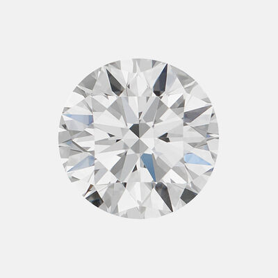 Diamant brut Birks sur un fond gris clair.