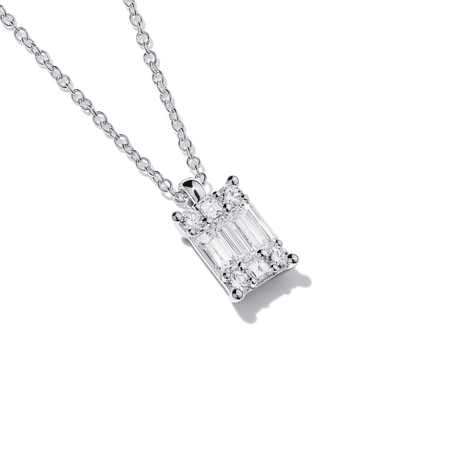 Birks Essentials diamond cluster pendant.