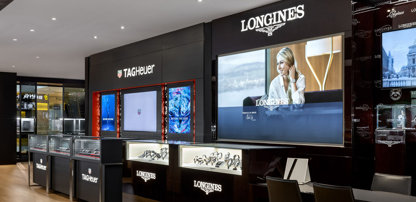 TAG Heuer and Longines watches at Maison Birks in downtown Calgary.