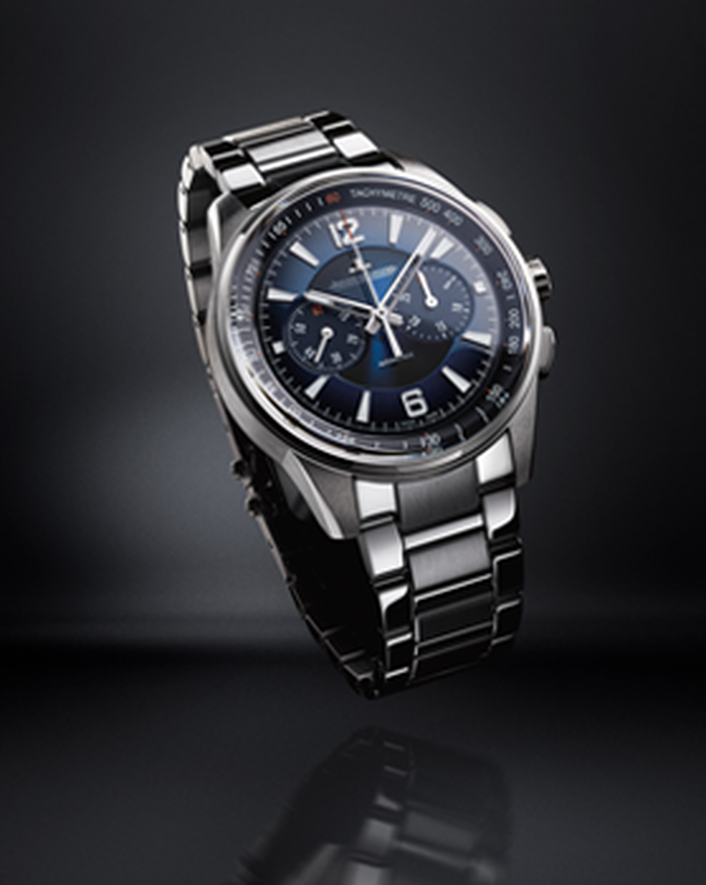 Jaeger-LeCoultre Polaris watch on a dark background.