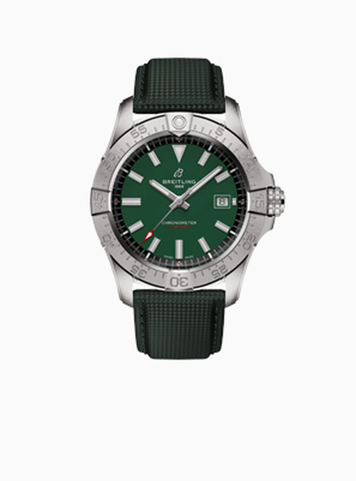 Breitling Avenger watch on a white background.