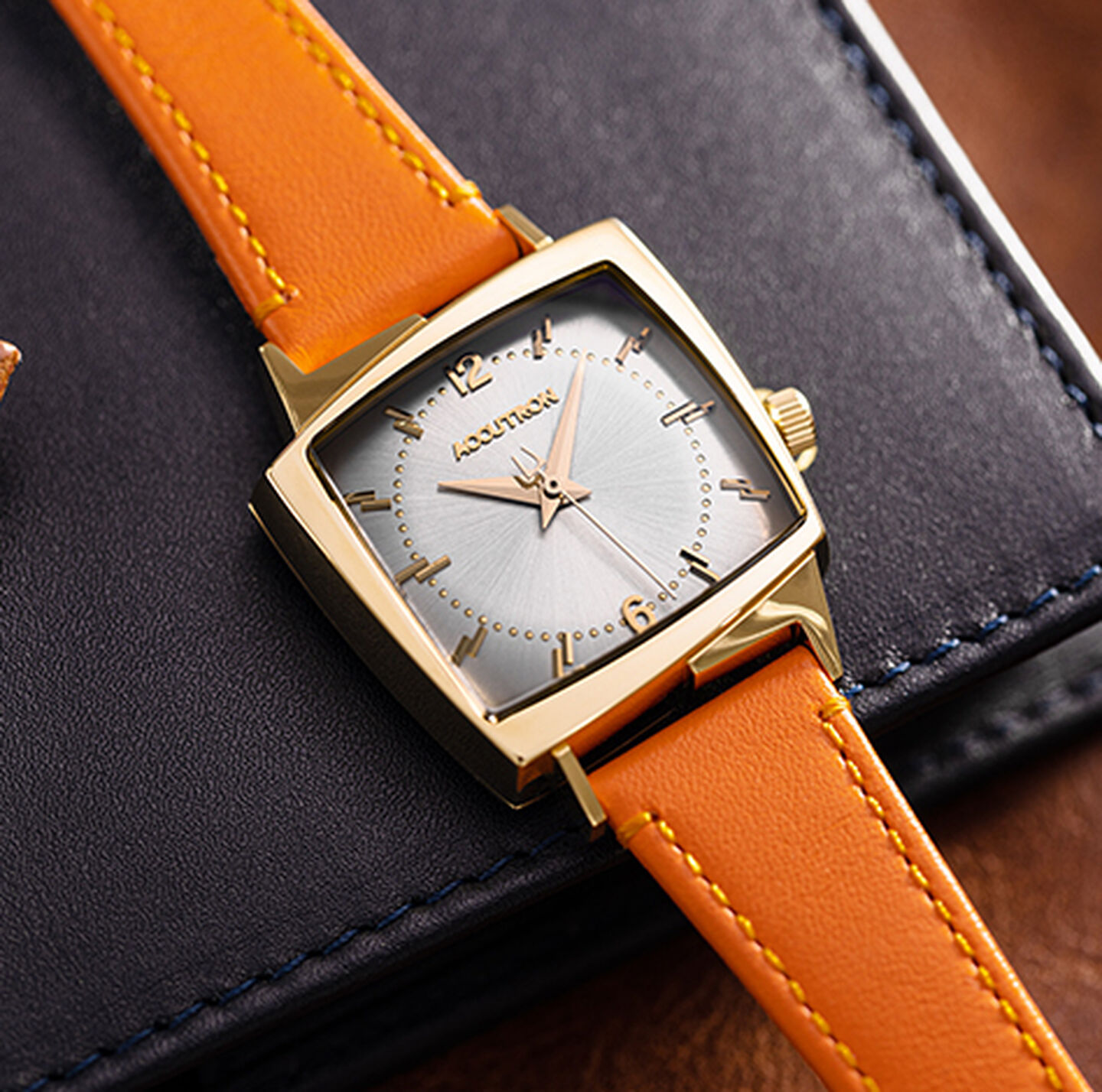 Accutron Legacy watch on a desk.