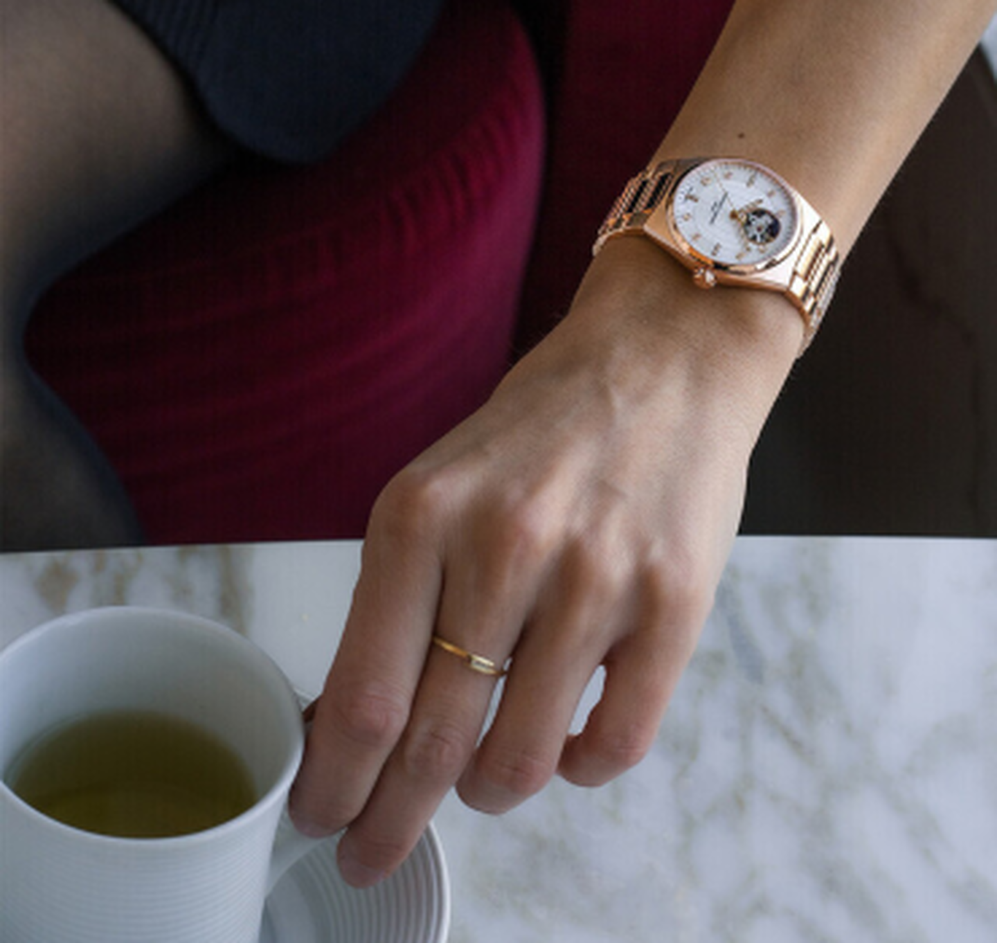 white on silver women's watch