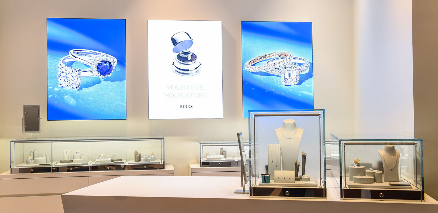 The Birks Bridal corner at Sherway Gardens.