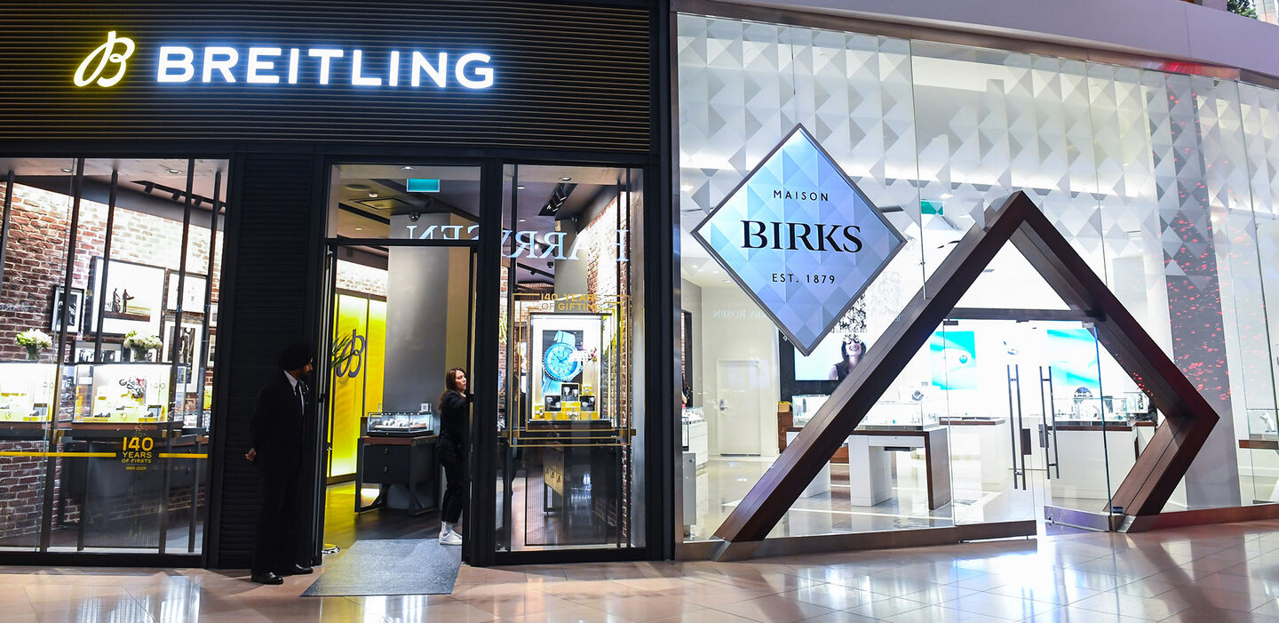 The exterior of the Maison Birks store at Sherway Gardens.