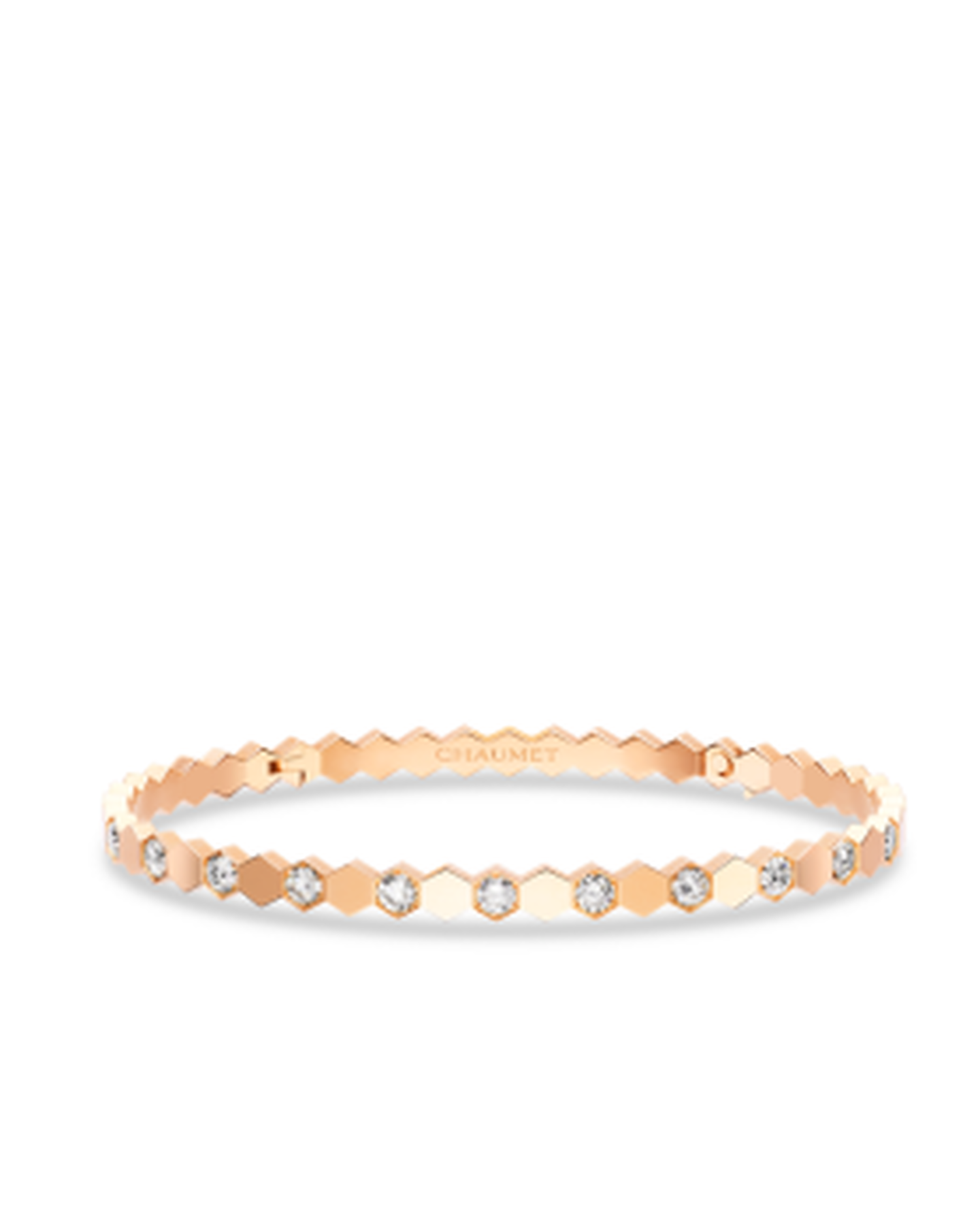 Bee de Chaumet bangle bracelet on a white background.