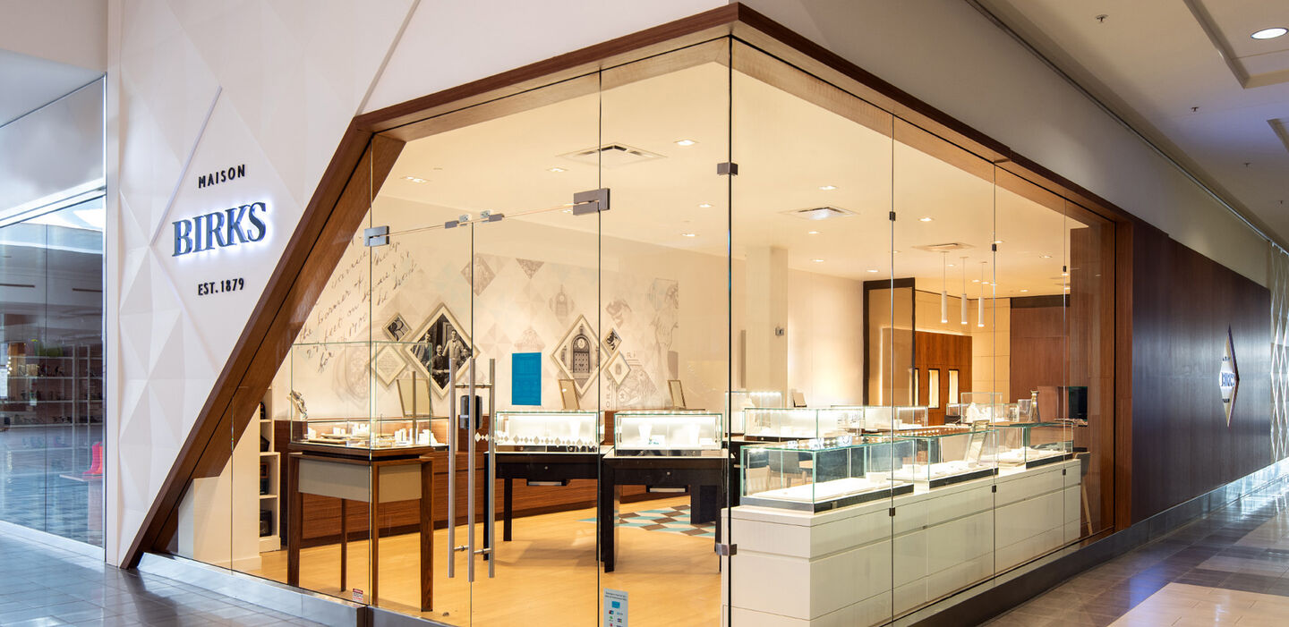 The exterior of the Maison Birks store in Place Ste-Foy in Qu&eacute;bec City.