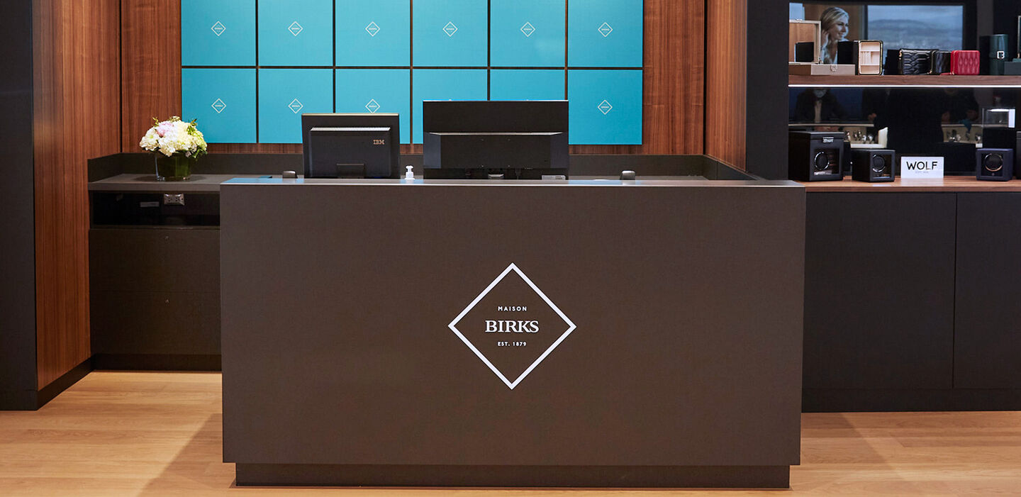 The front desk of the Maison Birks store in downtown Calgary.