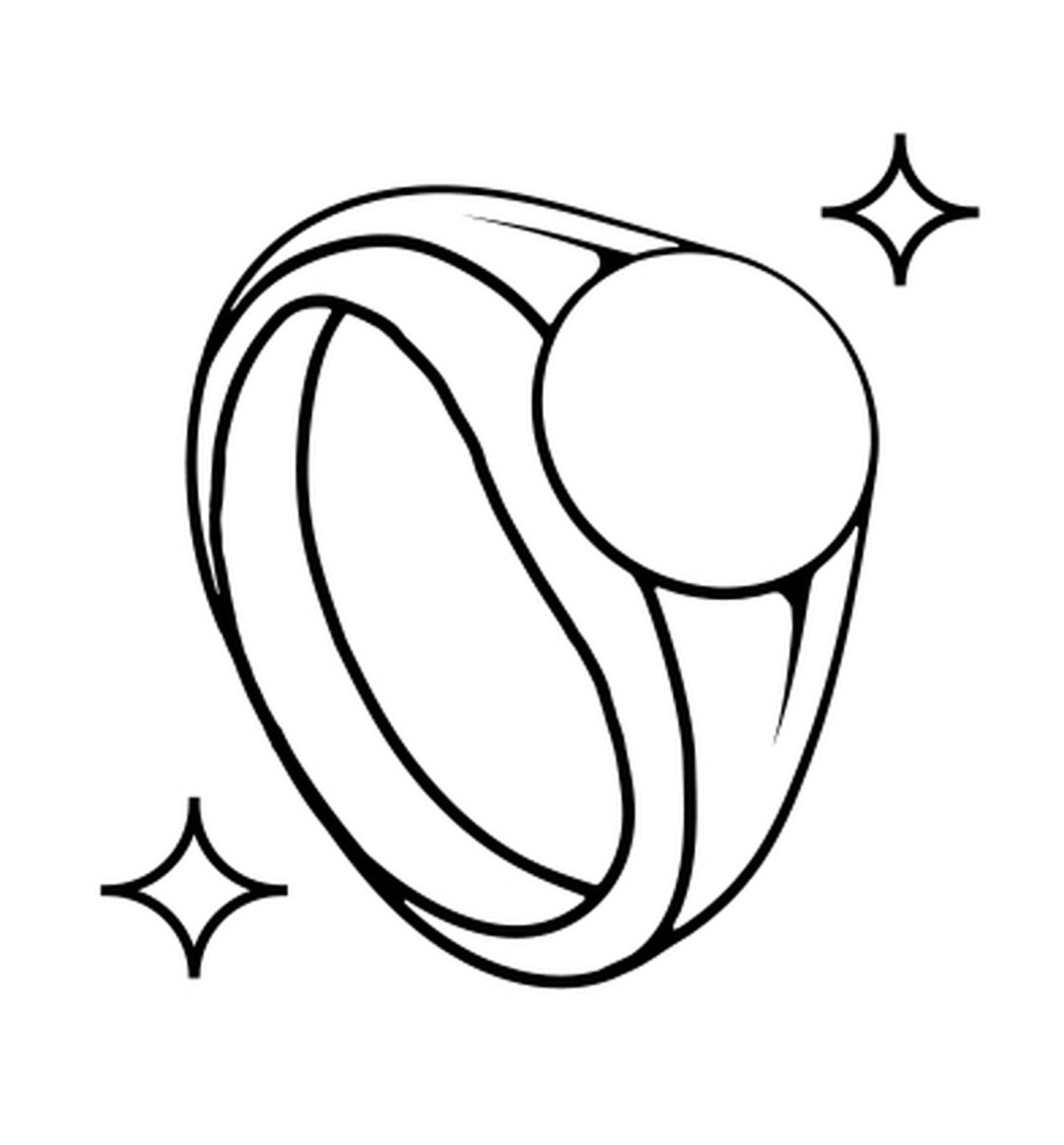 An illustration of a signet ring