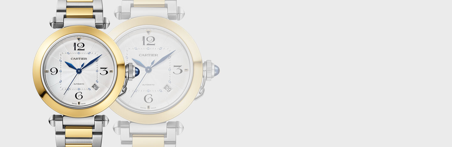 Stainless steel watch with a white face