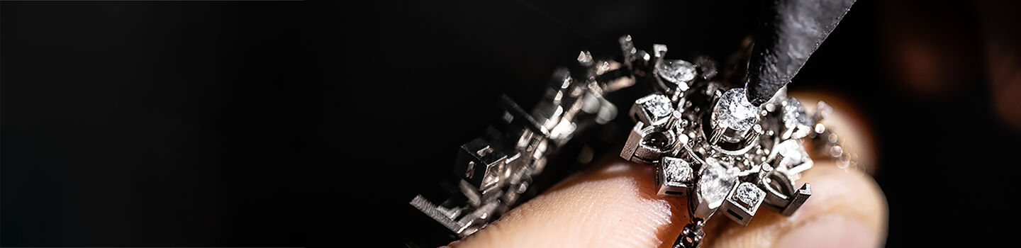 The assembly of a Birks Snowflake High Jewellery piece.