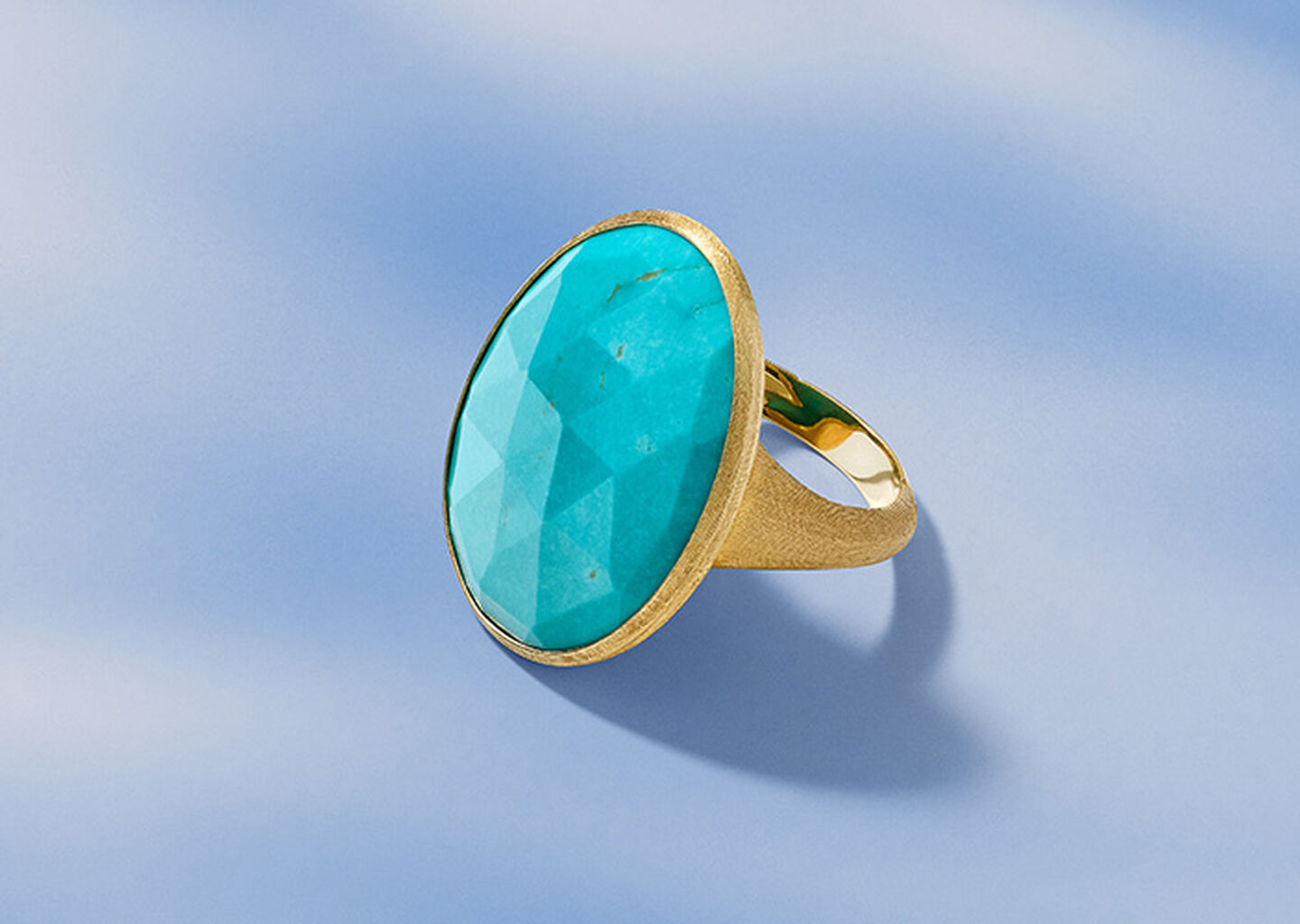 Marco Bicego Lunaria turquoise and gold ring.