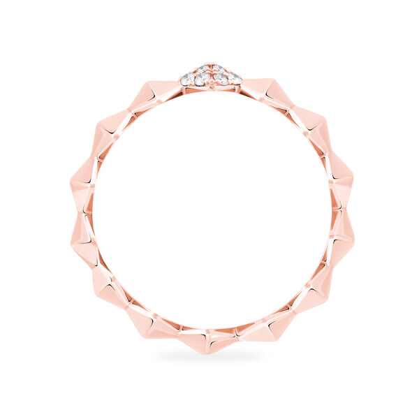 Stackable Diamond Rock & Pearl Ring, Rose Gold
