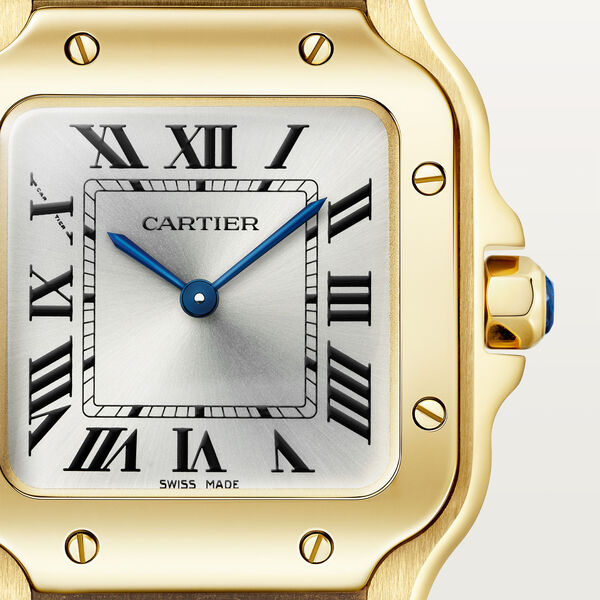 Santos de Cartier 27 mm quartz en or jaune, petit modèle
