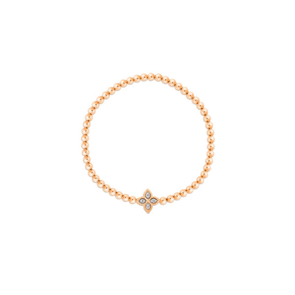 Princess Flower Medium Rose Gold and Diamond Bracelet