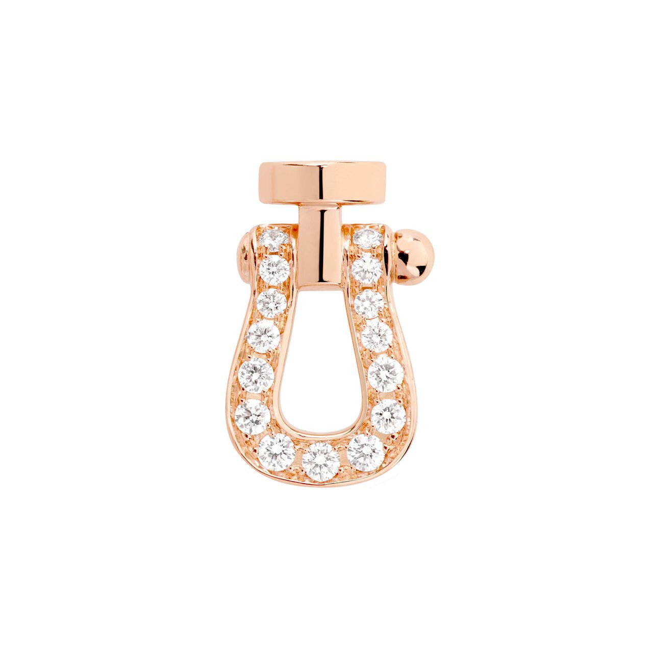 Rose Gold and Diamond Pavé Stud Earring image number 0