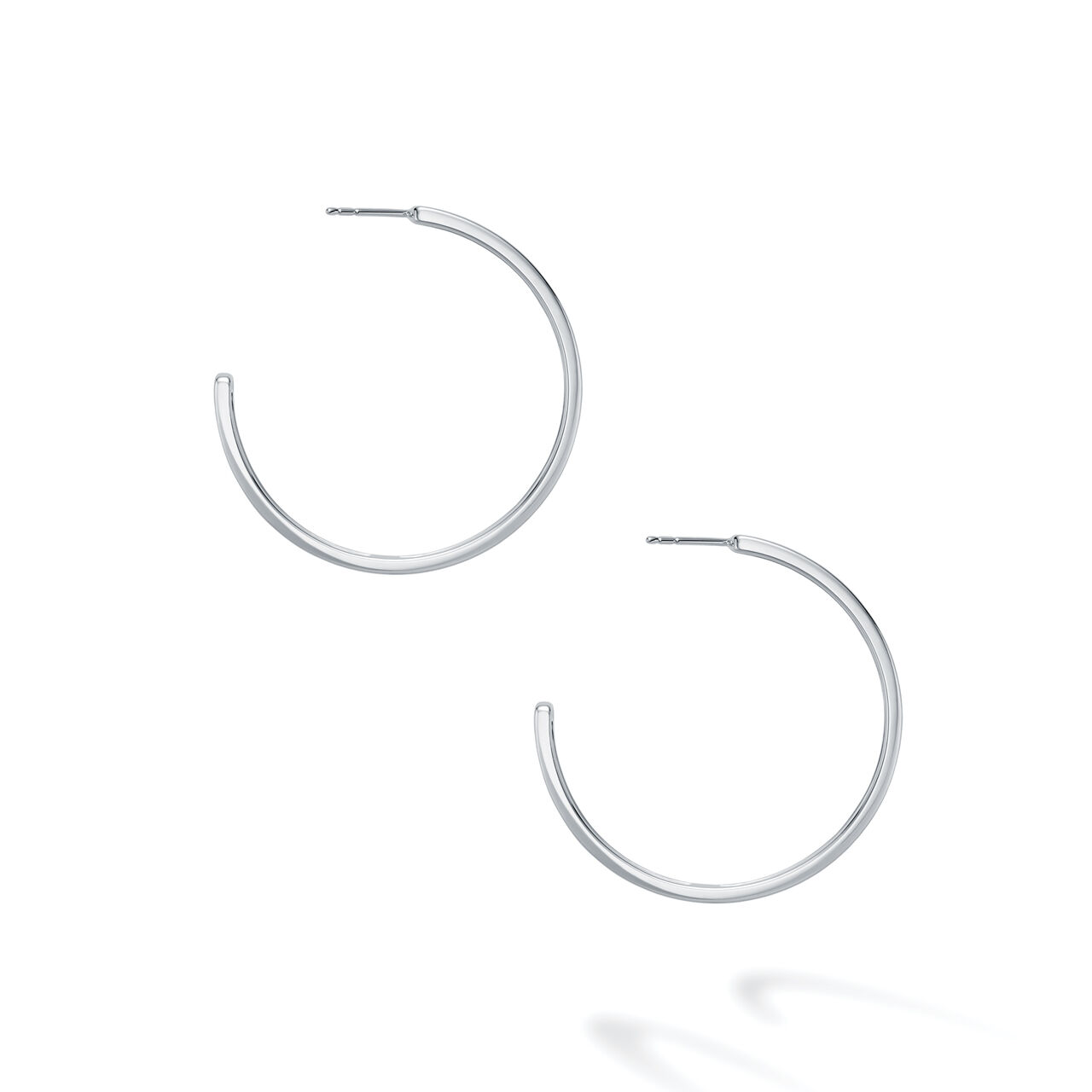 bijoux birks essentials 35mm bold sterling silver hoop earrings image number 2