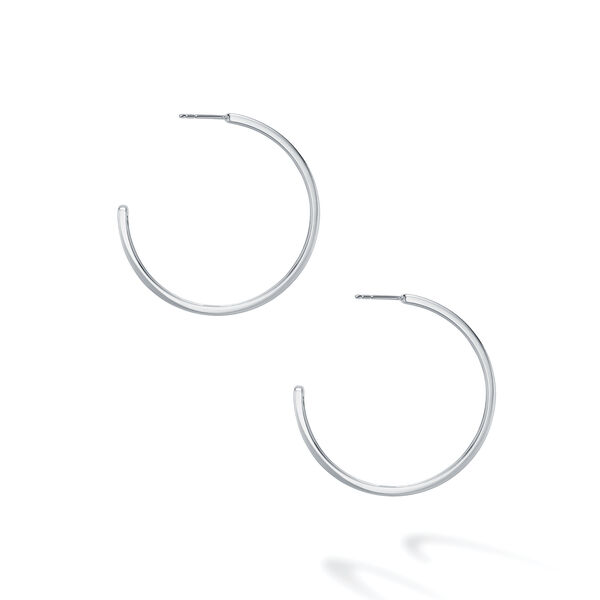 Boucles d'oreilles anneaux audacieuses en argent sterling 35 mm