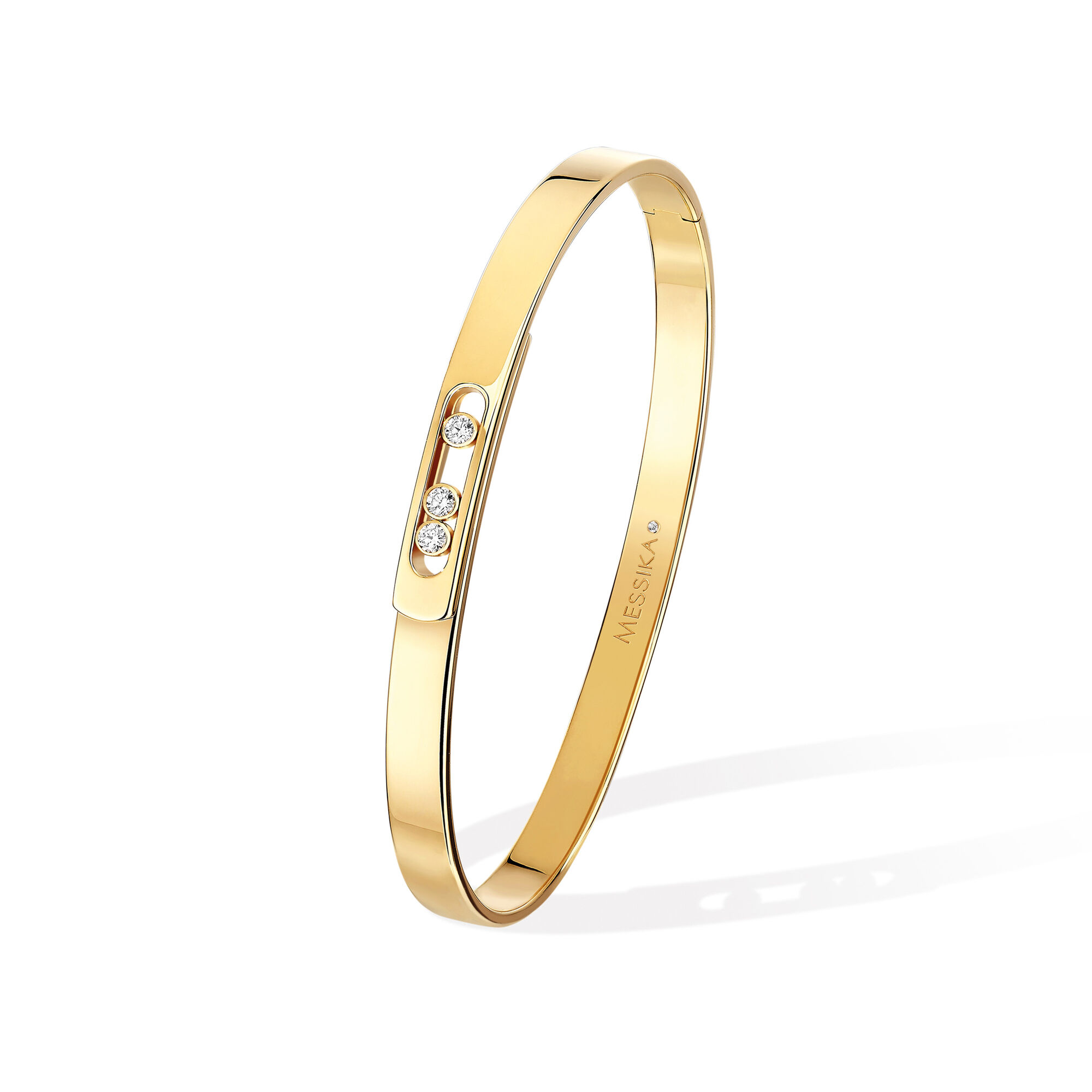 Move Noa Small Yellow Gold and Diamond Bangle