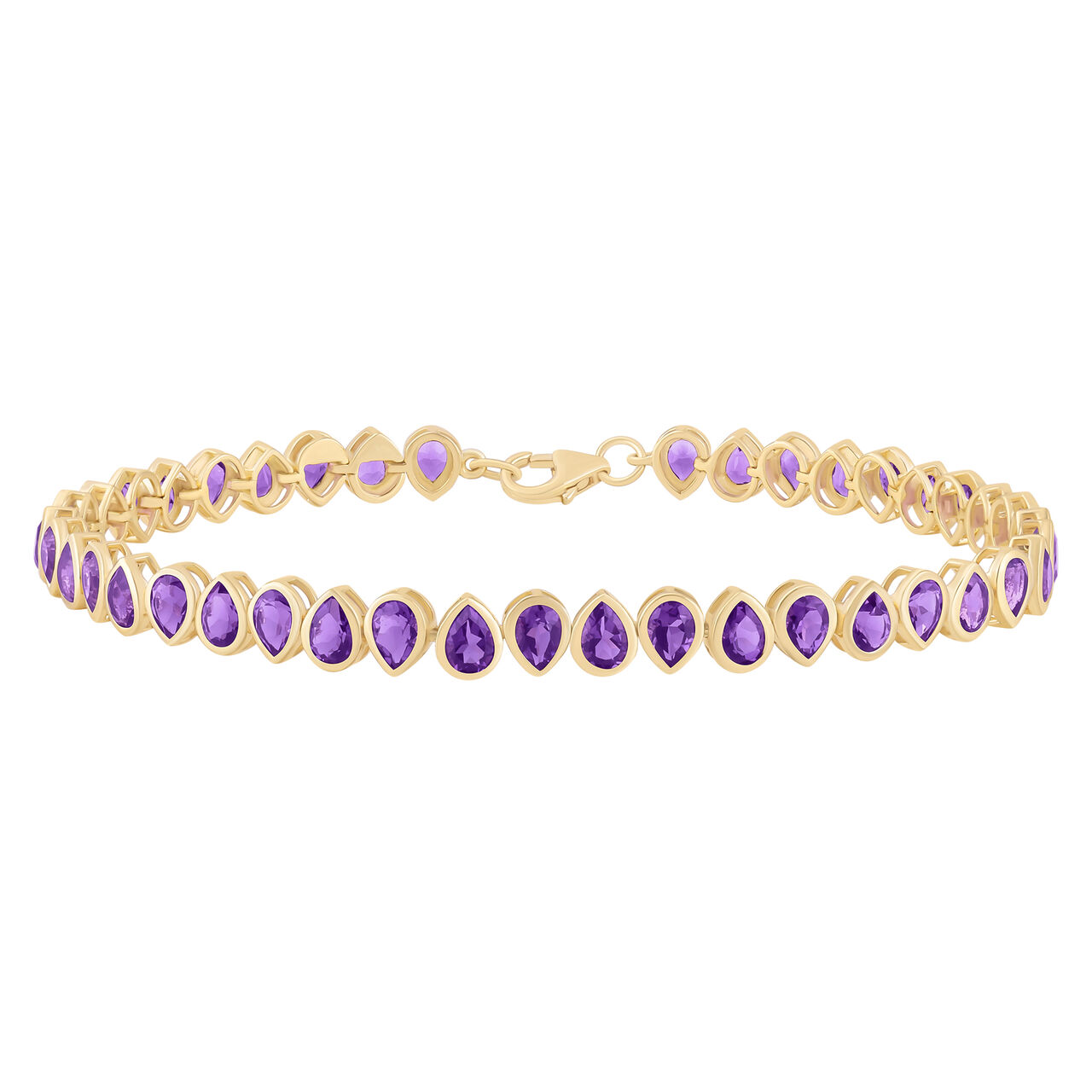 Gold Bracelet with a pear-shaped amethyst, 4,7ct - Sale image number 0