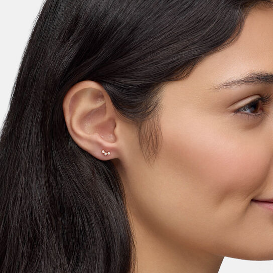 Birks Iconic Diamond Splash Stud Earrings, Rose Gold image number 1