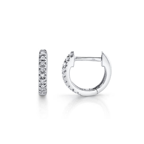 Shy Creation Kate White Gold and Diamond Extra Small Hoop Earrings SC22003982V3 image number 0
