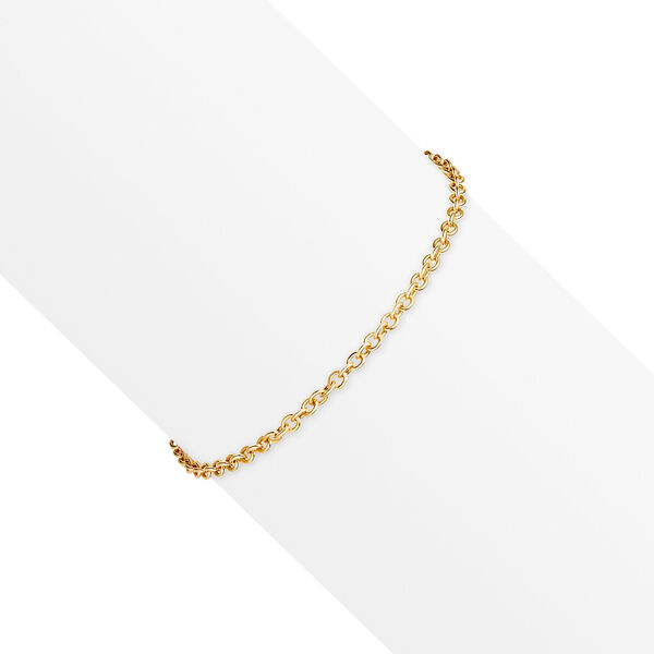 Yellow Gold Rolo 60 Chain Bracelet