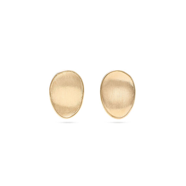 Boucles d'oreilles clous Lunaria en or jaune, petit modèle