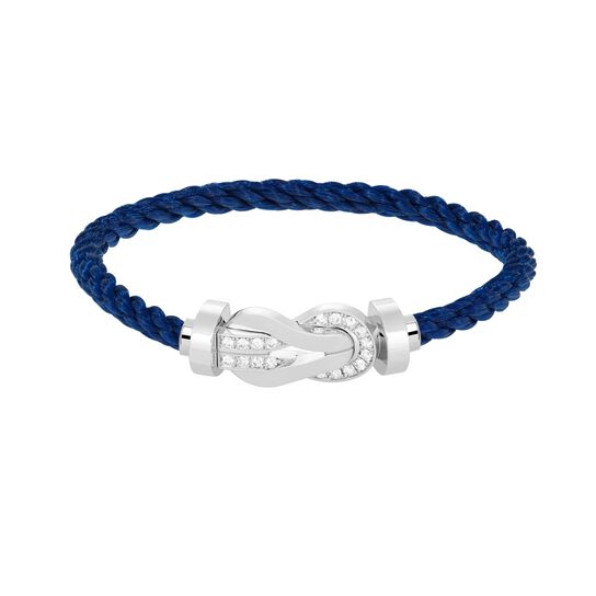Chance Infinie Large White Gold and Diamond Pavé Cable Bracelet image number 0