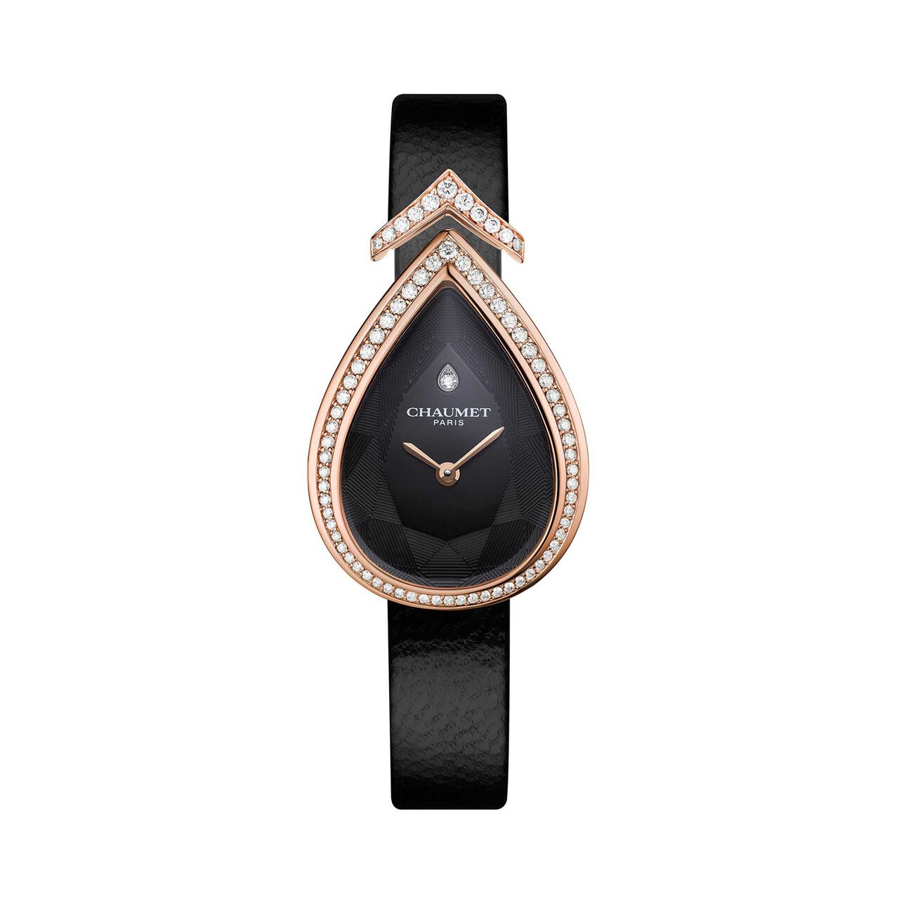 chaumet josephine aigrette quartz 27 x 20 mm rose gold diamond watch w84532 front image number 0