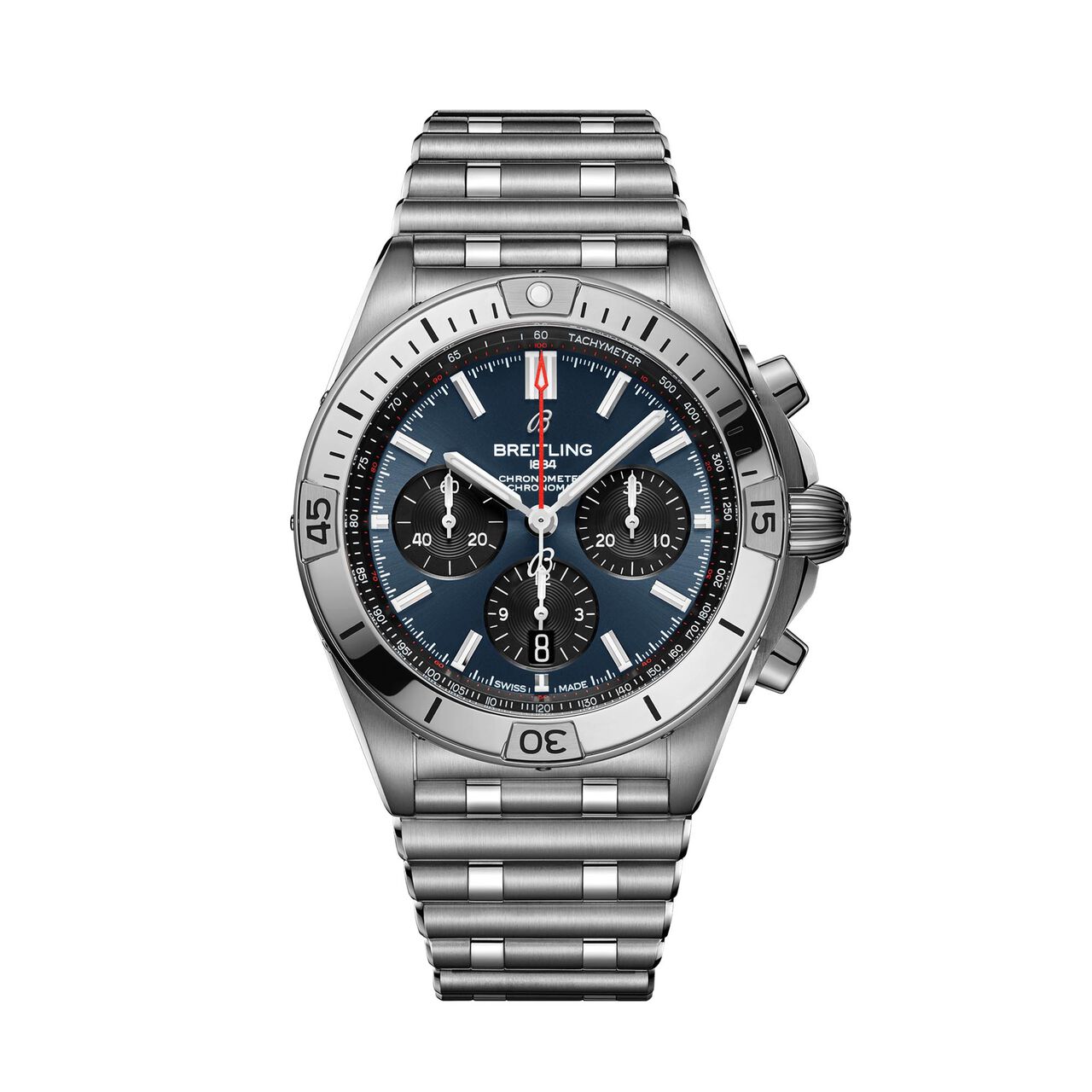 maison birks breitling chronomat b01 42 steel blue ab0134101c1a1 image number 0