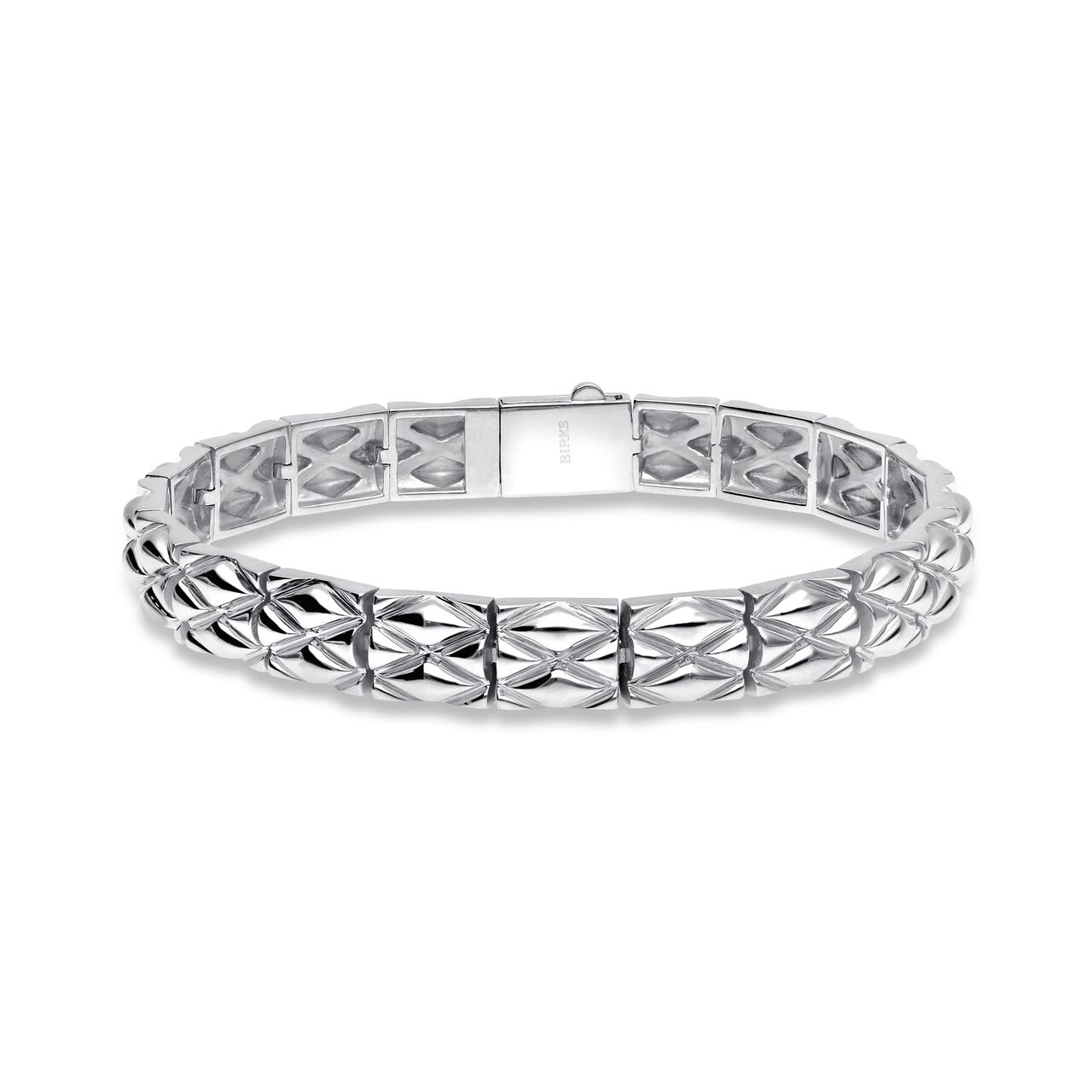 Front view of Birks Essentials silver serpent bracelet image number 0