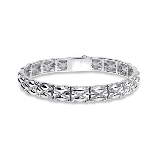 Front view of Birks Essentials silver serpent bracelet image number 0